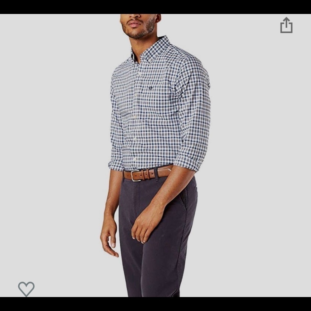 DOCKERS•plaid button down shirts